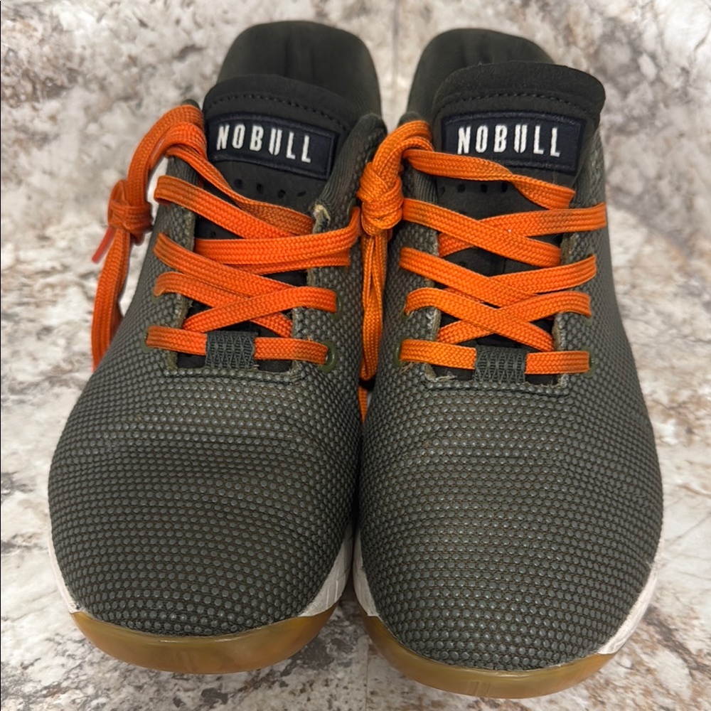 NOBULL women’s Sneakers - Dark Green and Bright Orange